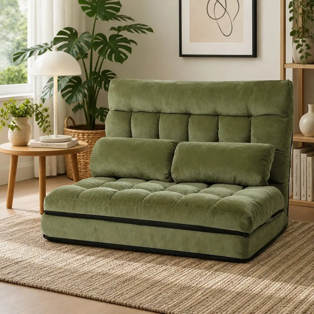 Adjustable Green Sofa Bed for Floor