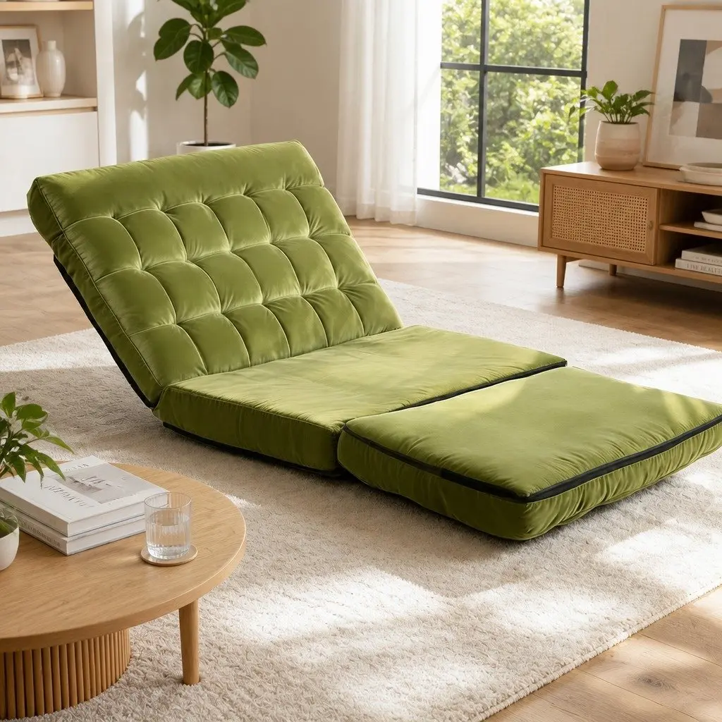 Adjustable Green Sofa Bed for Floor