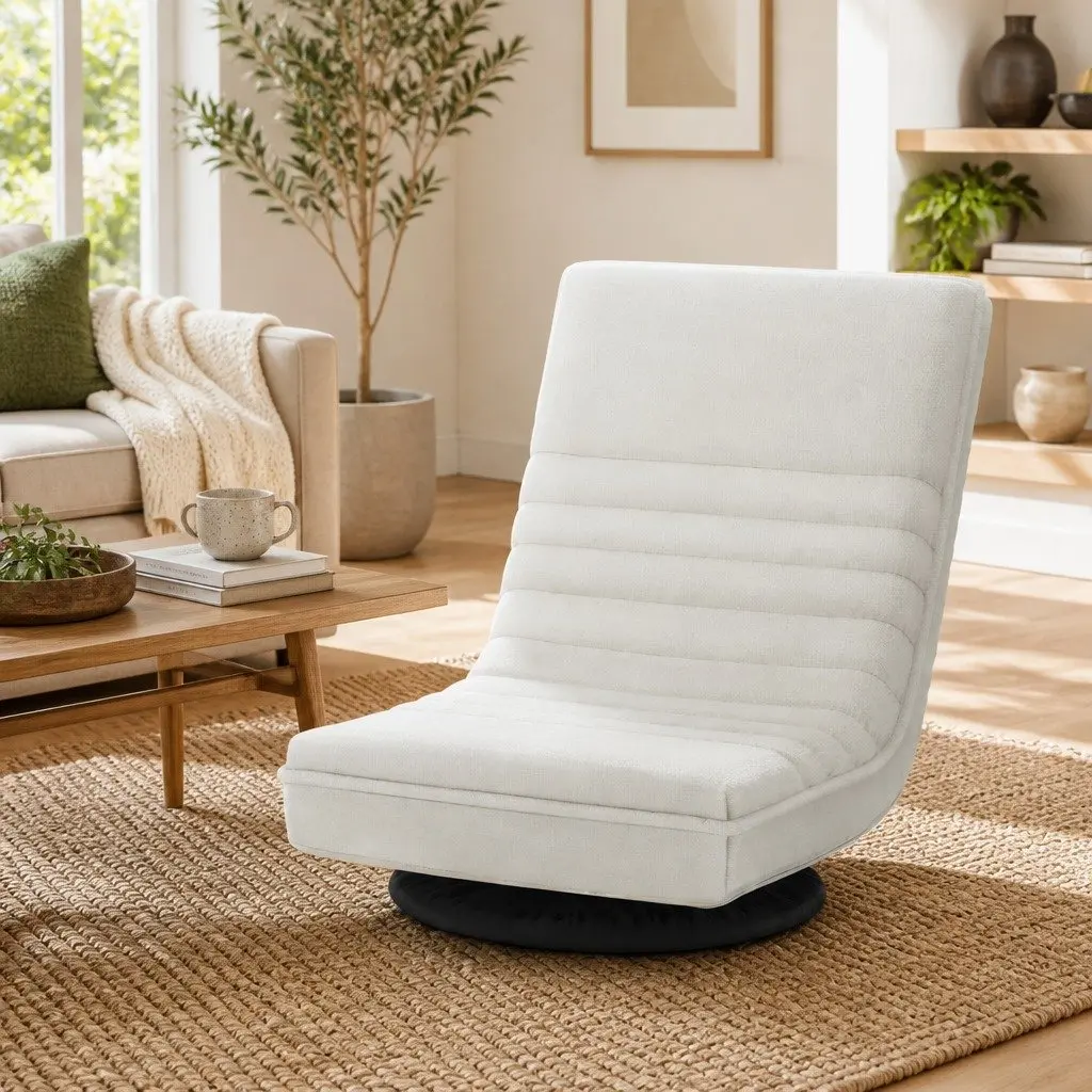 Floor Lounge Chair and Side Table Set