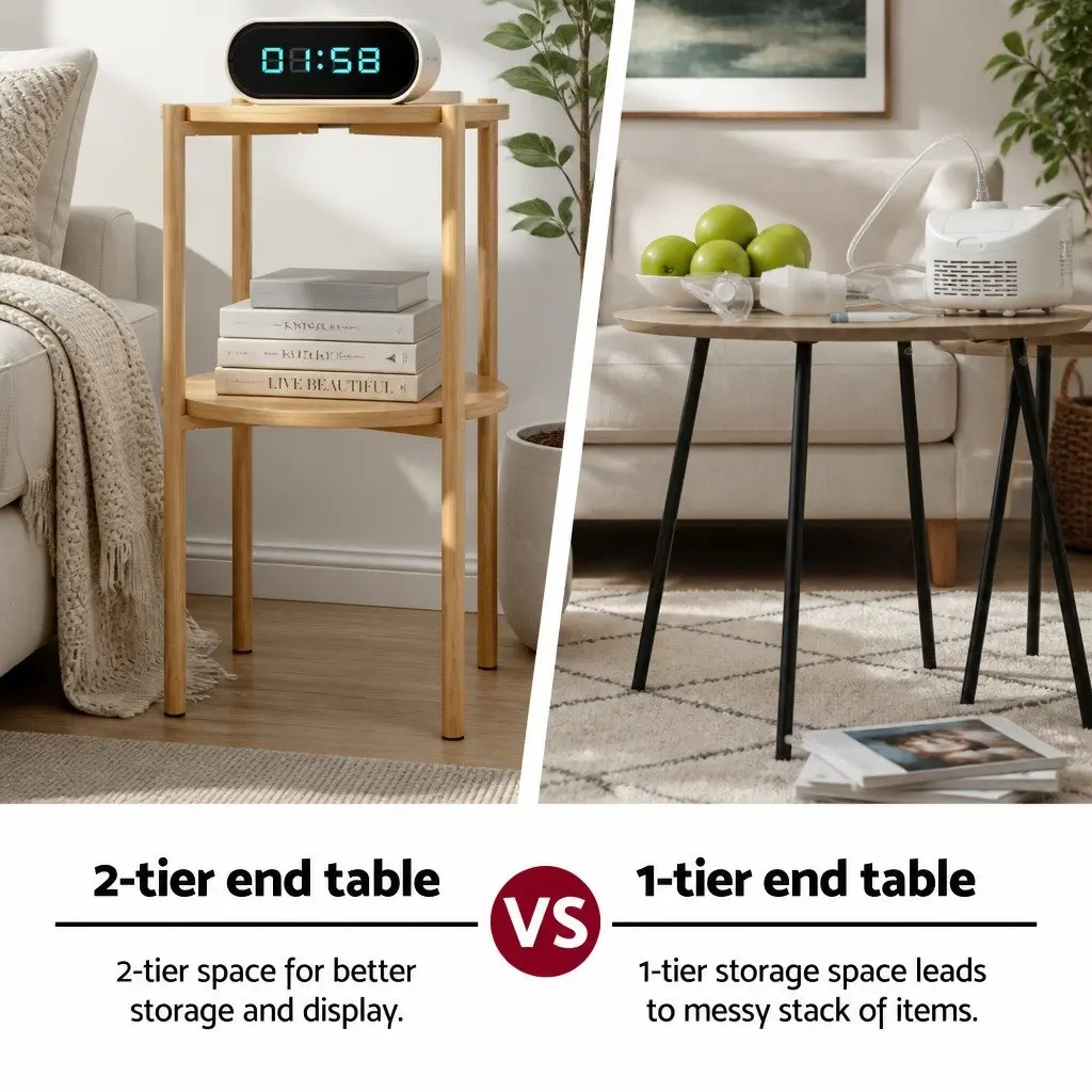 Floor Lounge Chair and Side Table Set