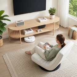 Specifications of Swivel Floor Lounge Chair & Pine TV Unit