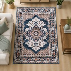 Large Area Carpet 200x290cm - Persian Design, Teal