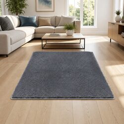 Specifications of the Dark Grey Plush Area Rug 140x200cm
