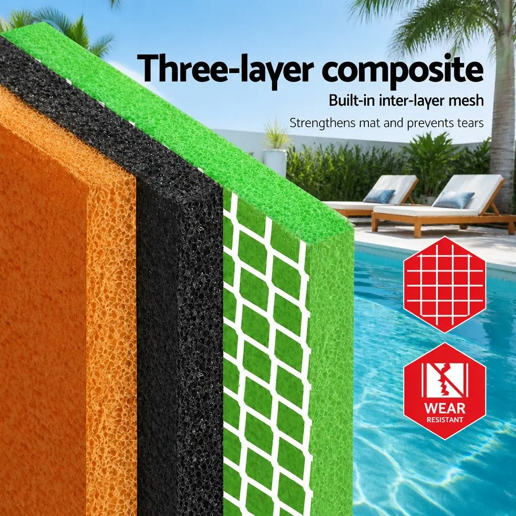 Floating Water Mat for Pool and Beach 2.7x1.8m Foam Pad for Relaxation and Exercise
