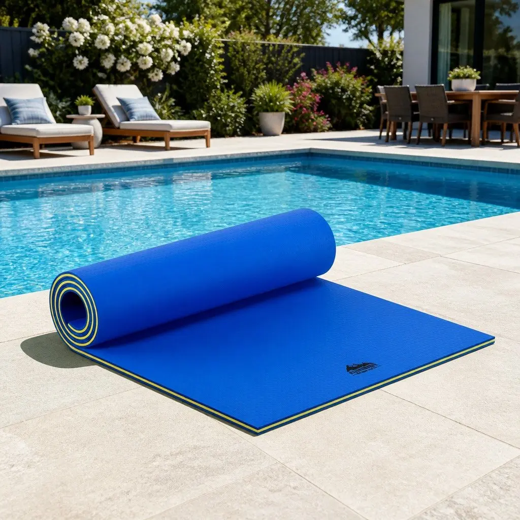 Floating Water Mat 3.5x1.8m Foam Pad Pool Platform Multicolour Bungee Cord