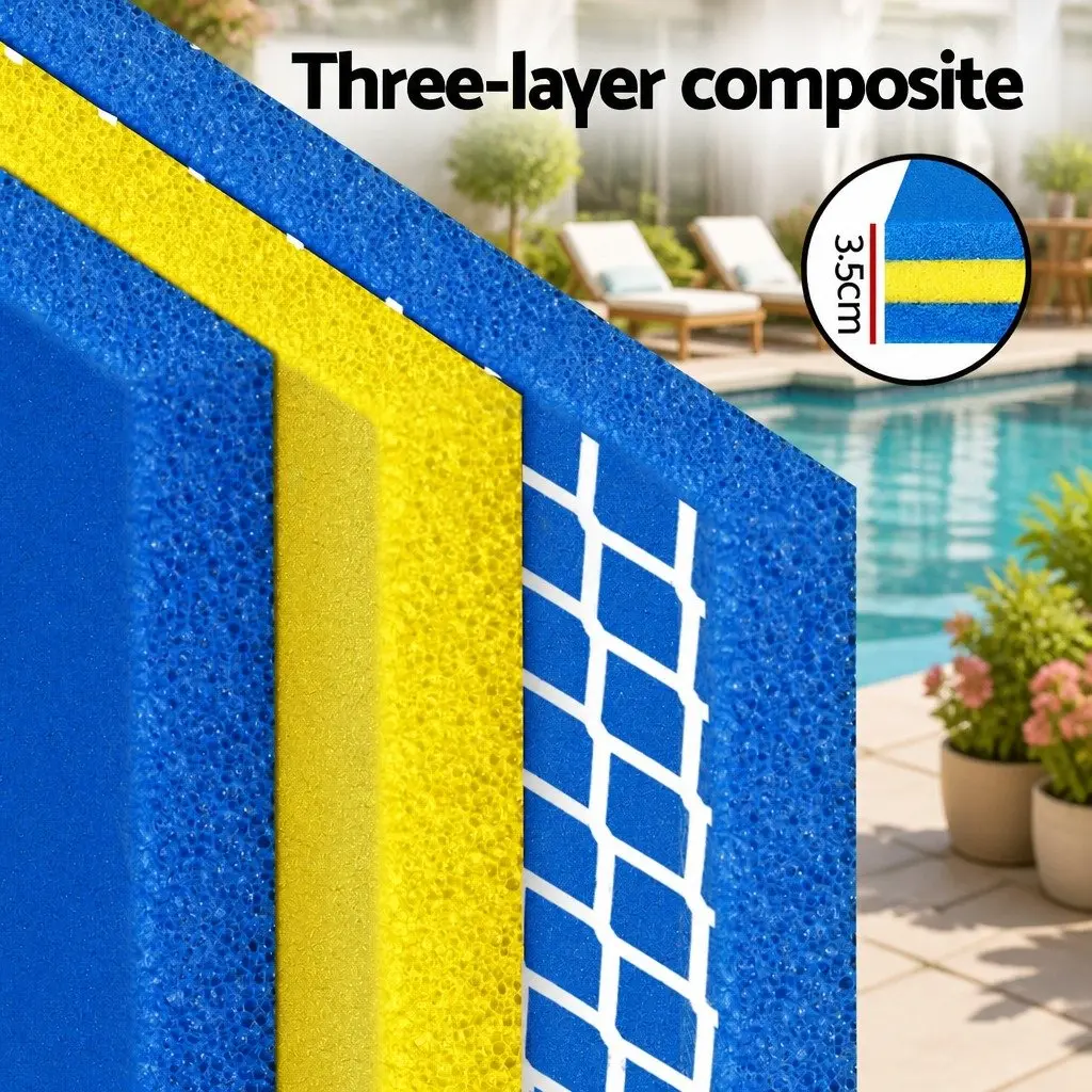 Floating Water Mat 3.5x1.8m Foam Pad Pool Platform Multicolour Bungee Cord