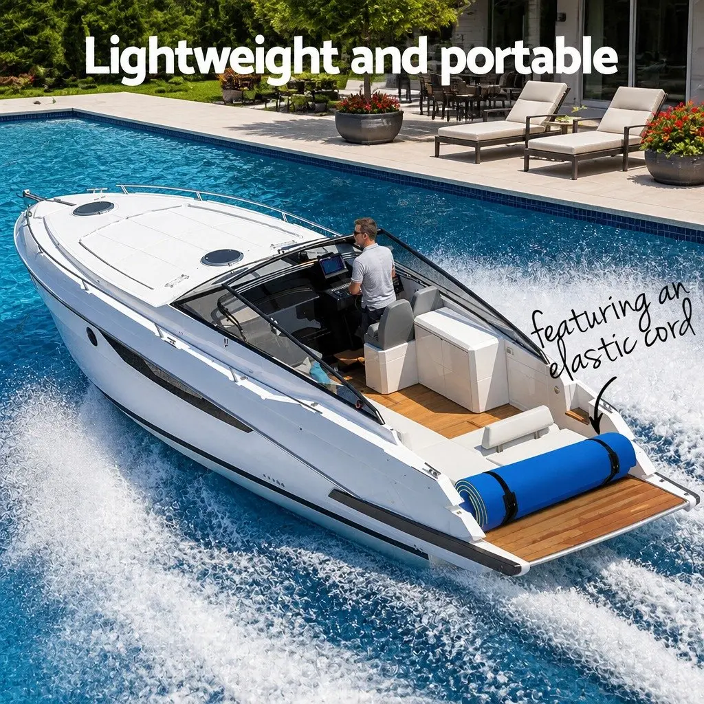 Floating Water Mat 3.5x1.8m Foam Pad Pool Platform Multicolour Bungee Cord