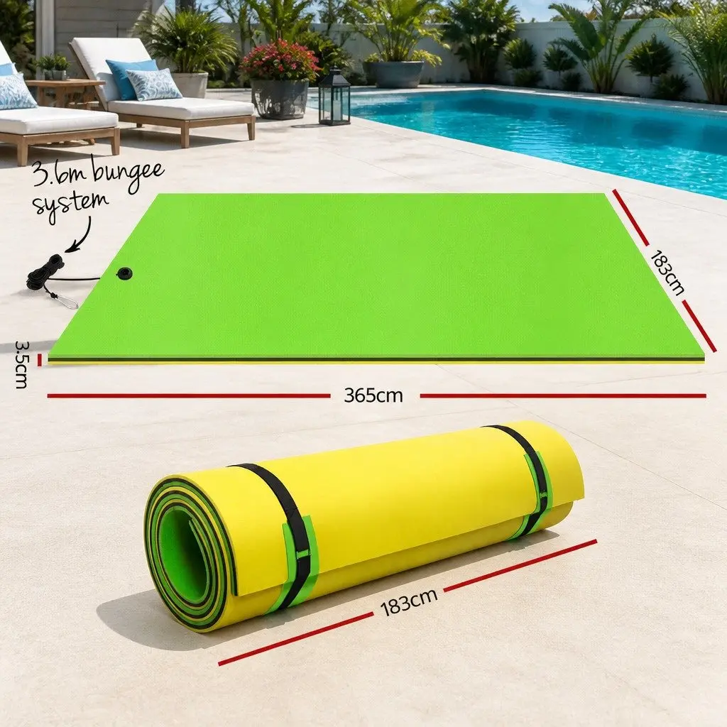 Floating Water Mat 3.5x1.8m XPE Foam Pad Pool Island Platform Beach Lake