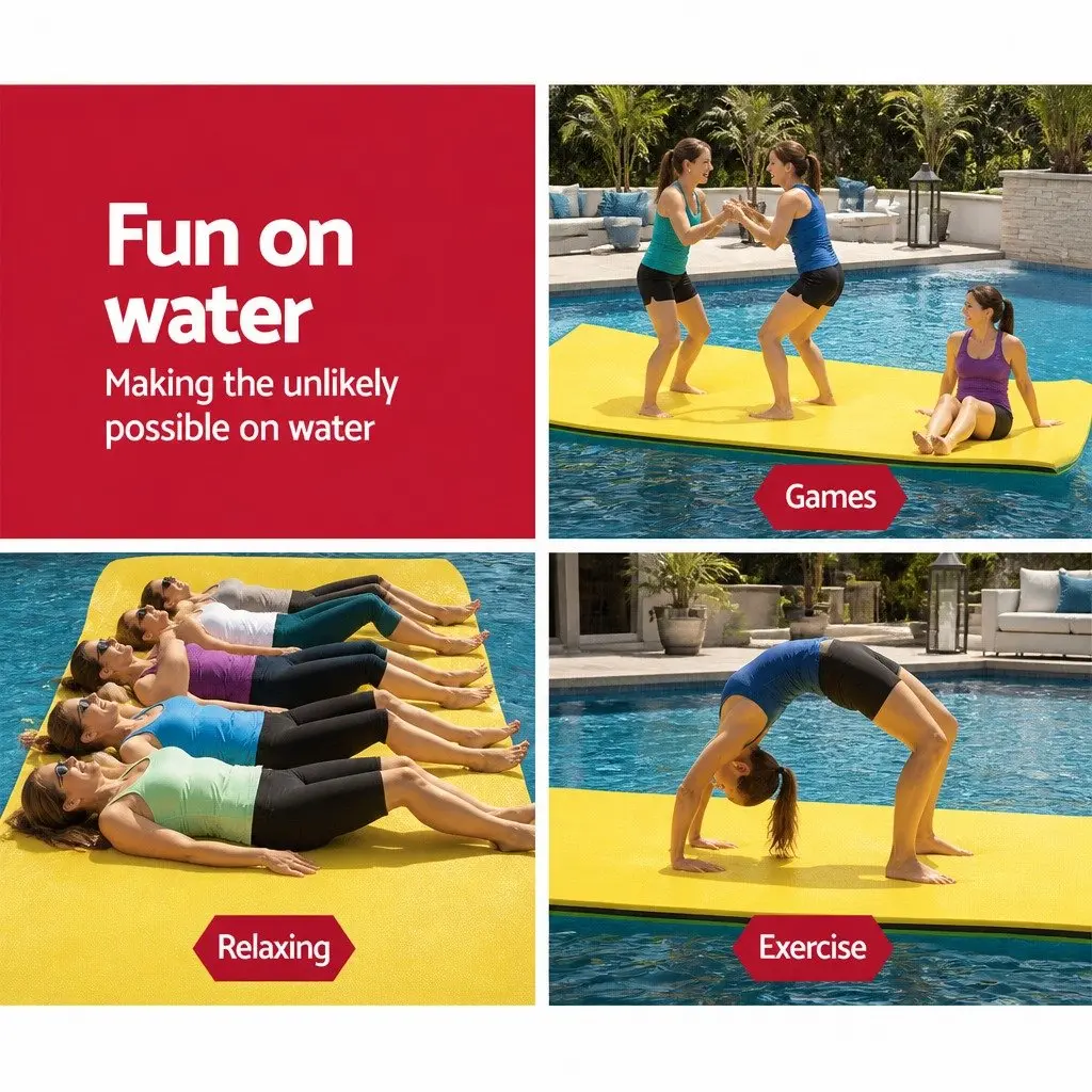 Floating Water Mat 3.5x1.8m XPE Foam Pad Pool Island Platform Beach Lake