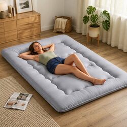 Japanese Floor Mattress Specifications: 10cm Grey Double Size