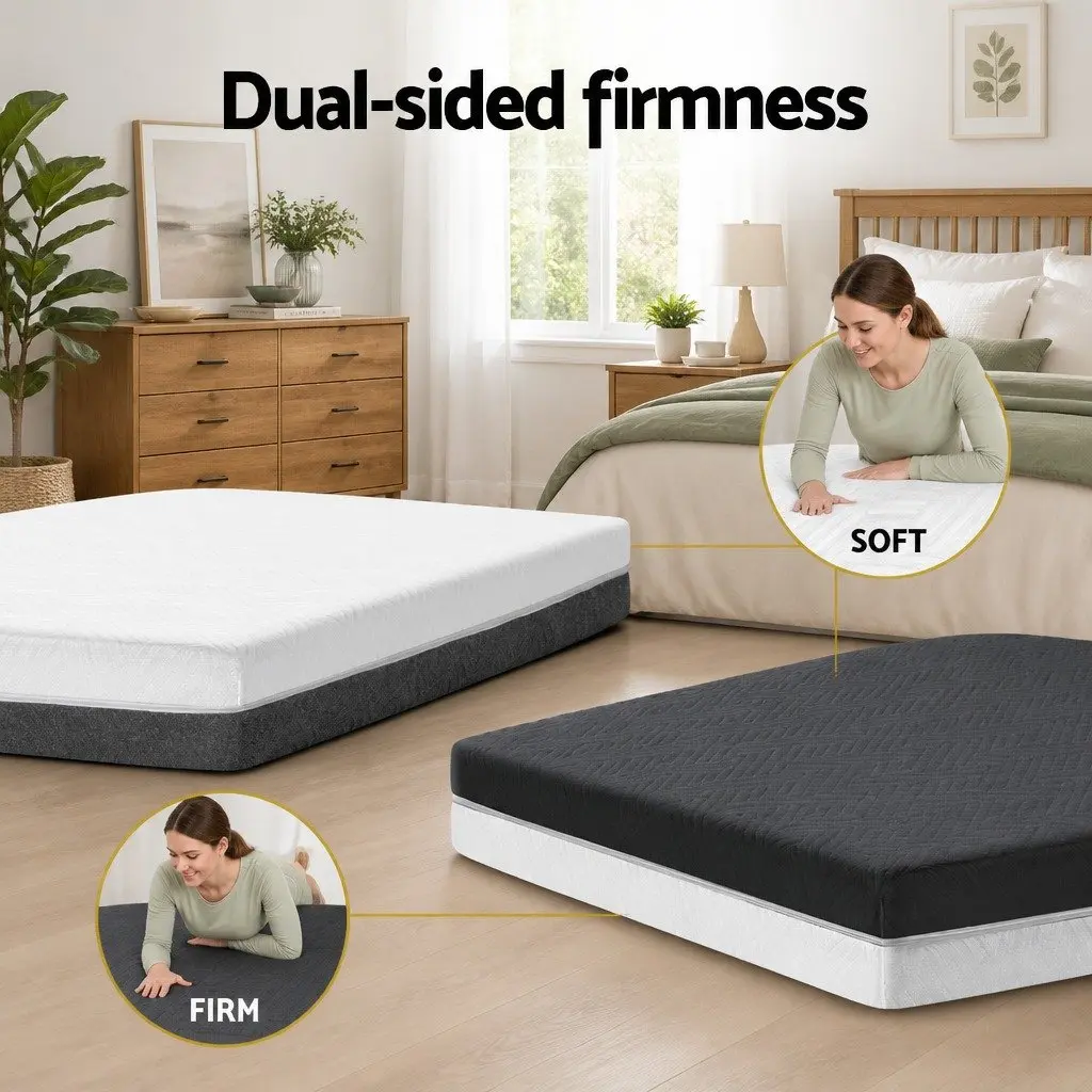 Memory Foam Mattress Double 15cm Cool Gel Egg Crate Soft Support Washable Cover