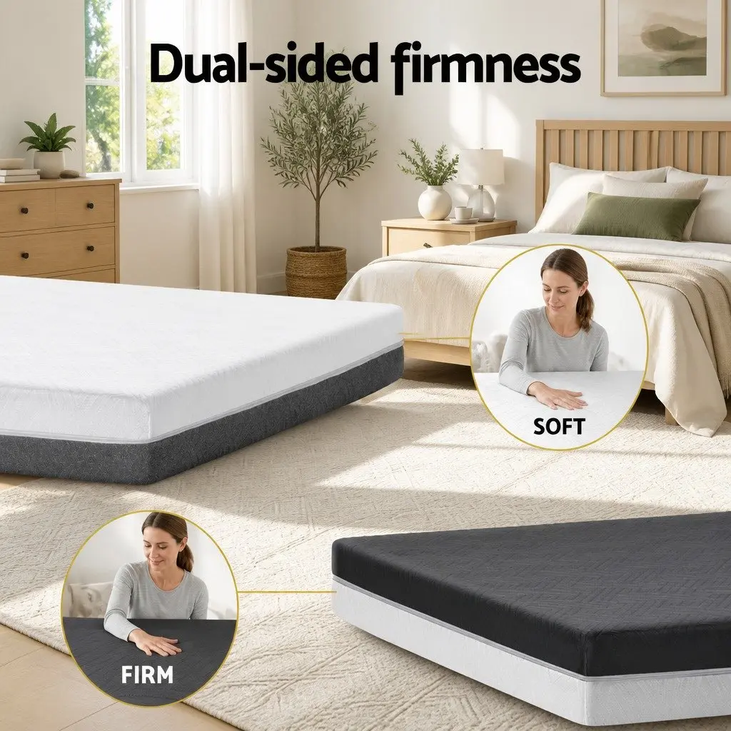 Memory Foam Mattress King Bed 15cm Cool Gel Dual Firmness Hypoallergenic