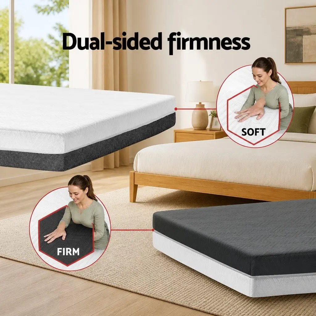 Memory Foam Mattress King Bed 15cm Cool Gel Dual Firmness Hypoallergenic