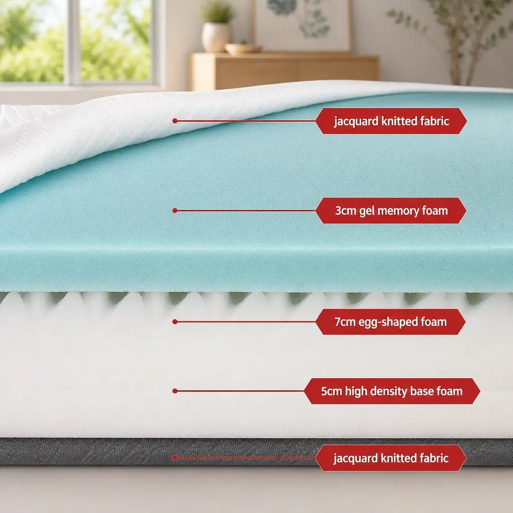 Memory Foam Mattress King Bed 15cm Cool Gel Dual Firmness Hypoallergenic