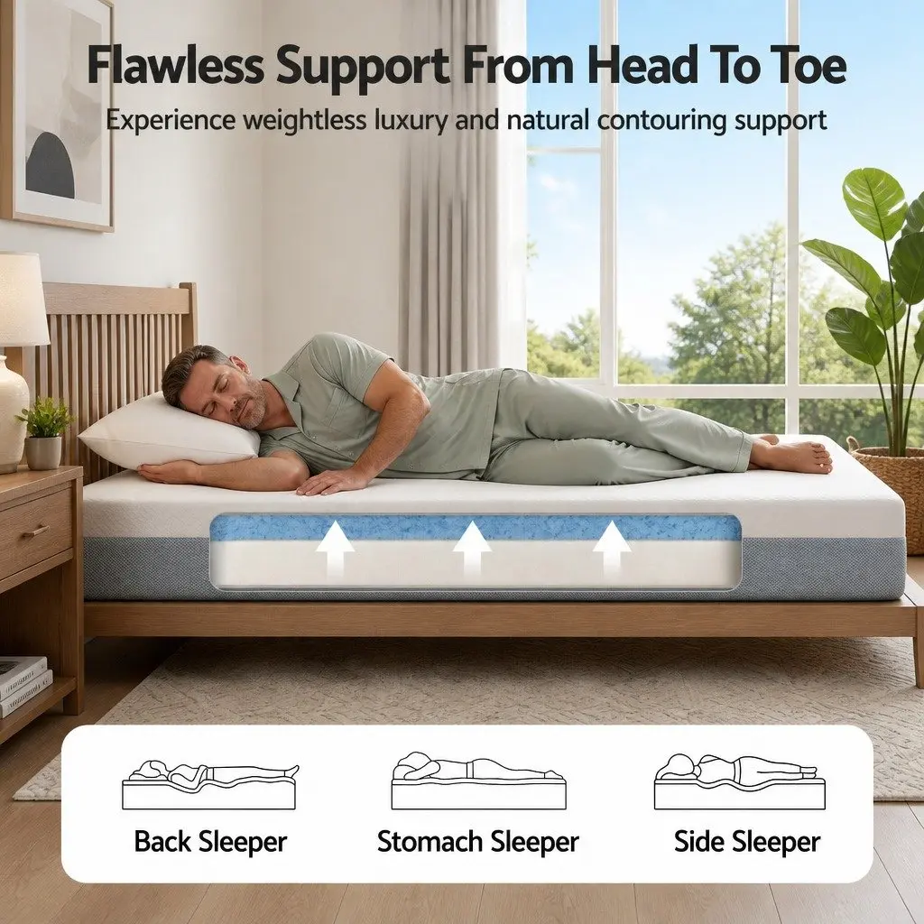 Cooling Gel Memory Foam Mattress Double 22cm