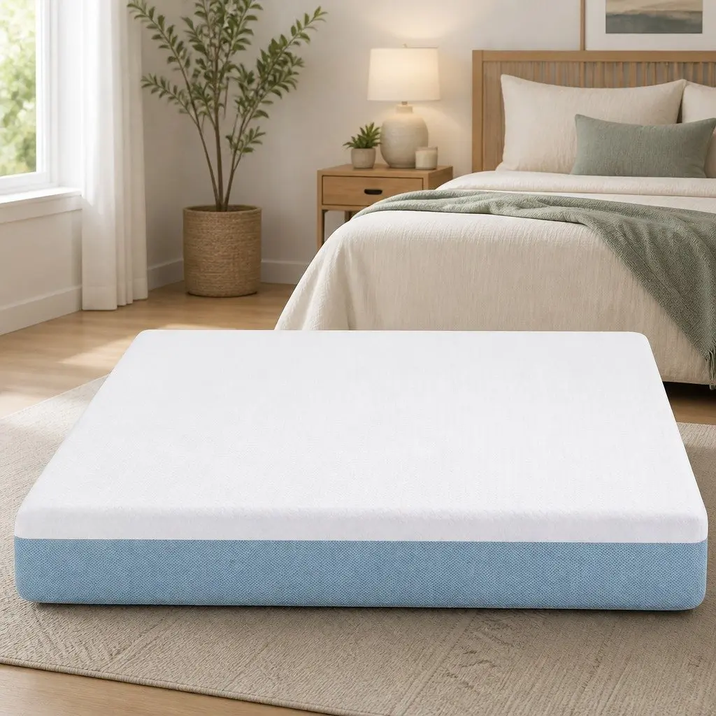 Cooling Gel Memory Foam Mattress Topper Queen Size 22cm Medium Firm Support
