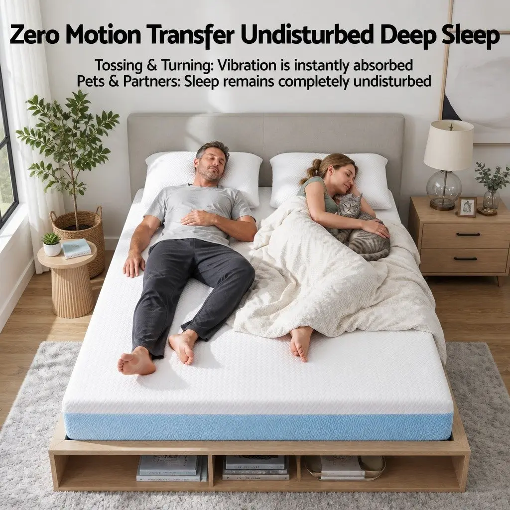 Cooling Gel Memory Foam Mattress Topper Queen Size 22cm Medium Firm Support
