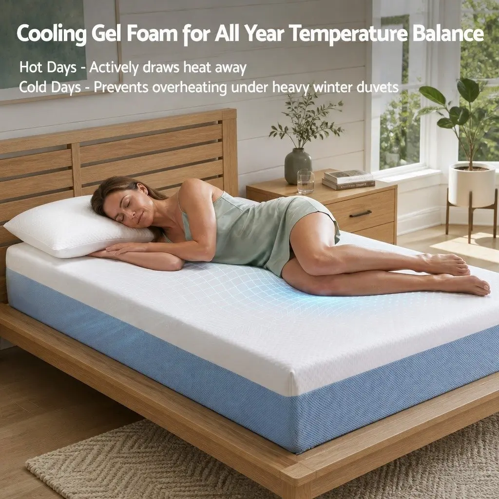 Memory Foam Mattress Single 22cm Cooling Gel Medium Firm
