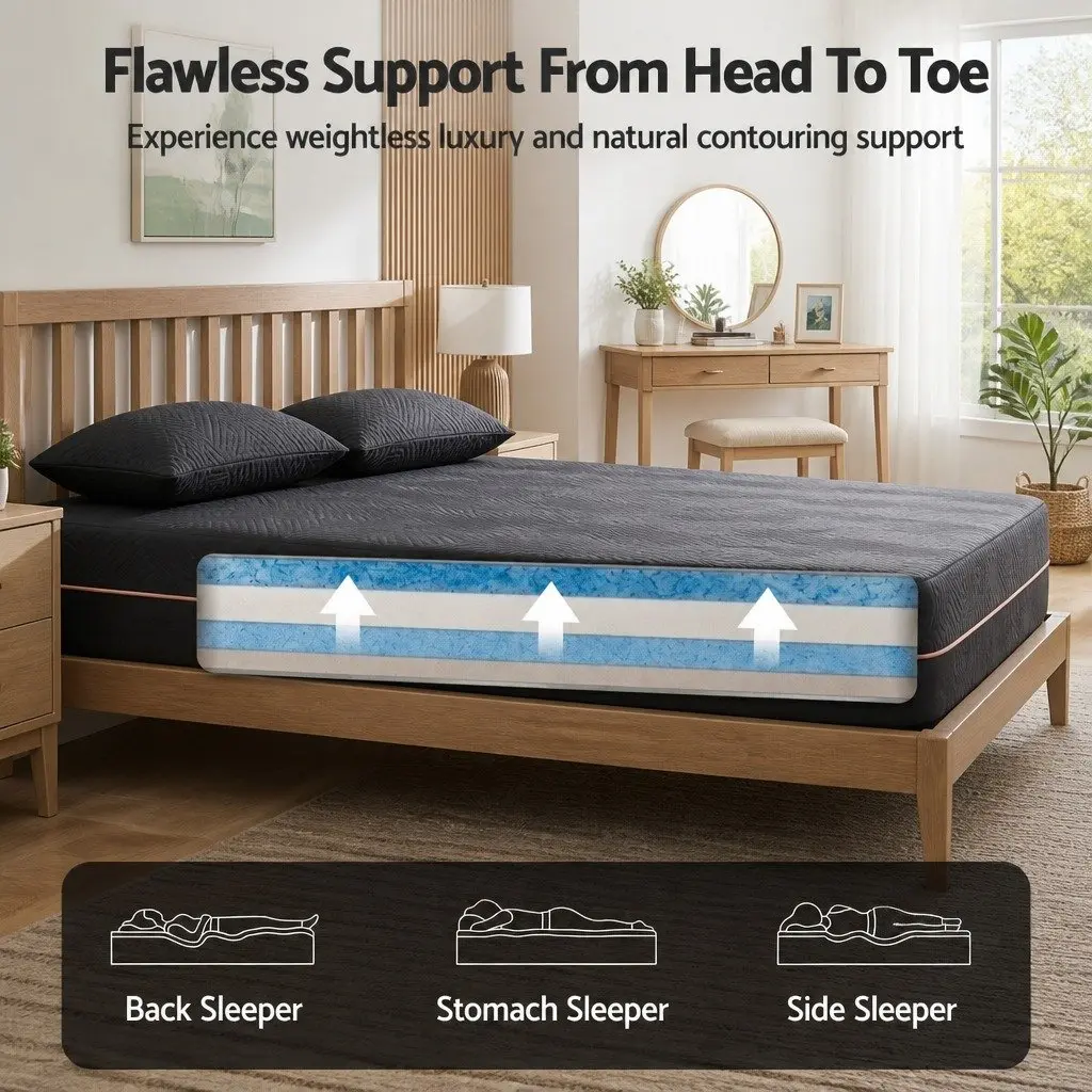 30cm Medium Firm Memory Foam Mattress