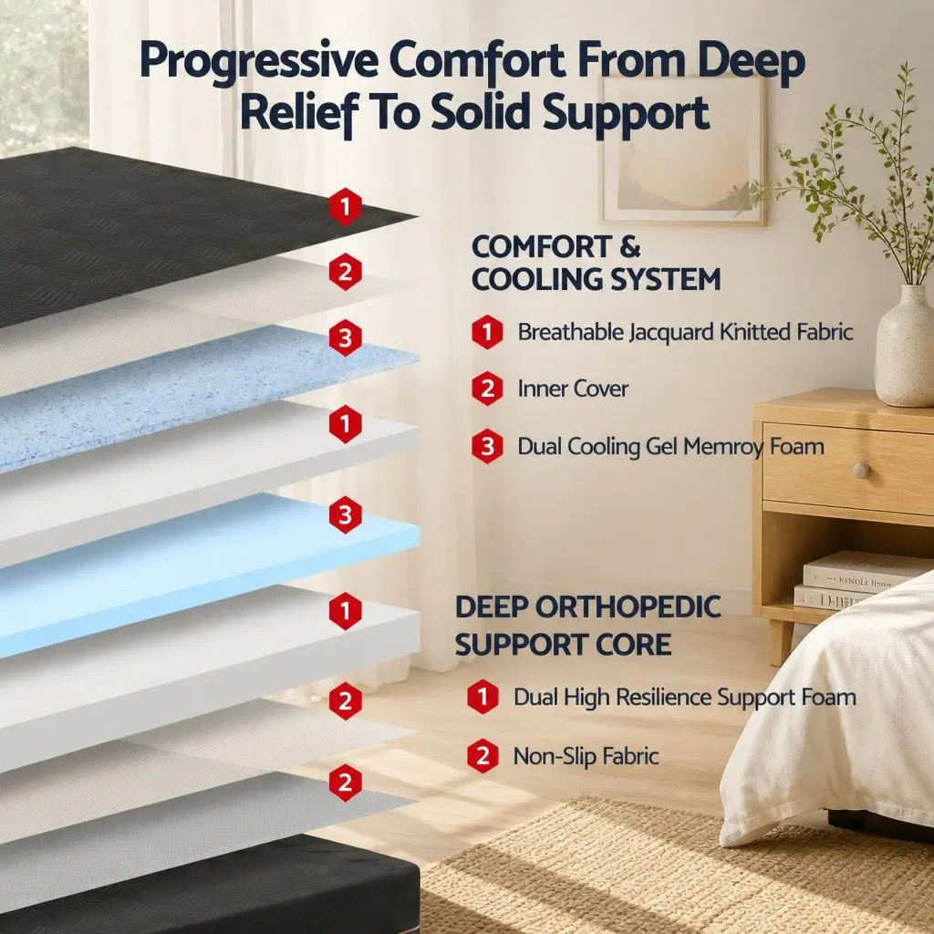 Single Cooling Gel Memory Foam Mattress