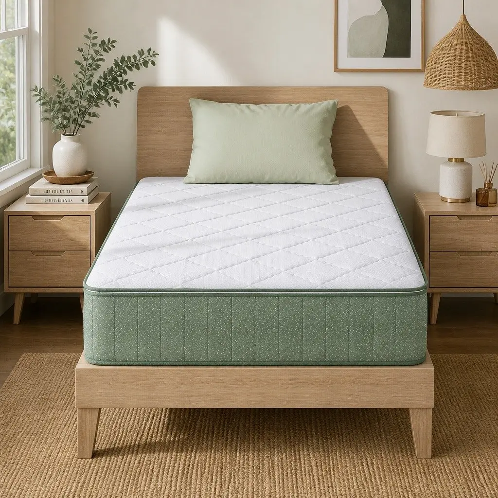 King Single Memory Foam Mattress 25cm Cooling Gel Charcoal Zipped Cover Firm