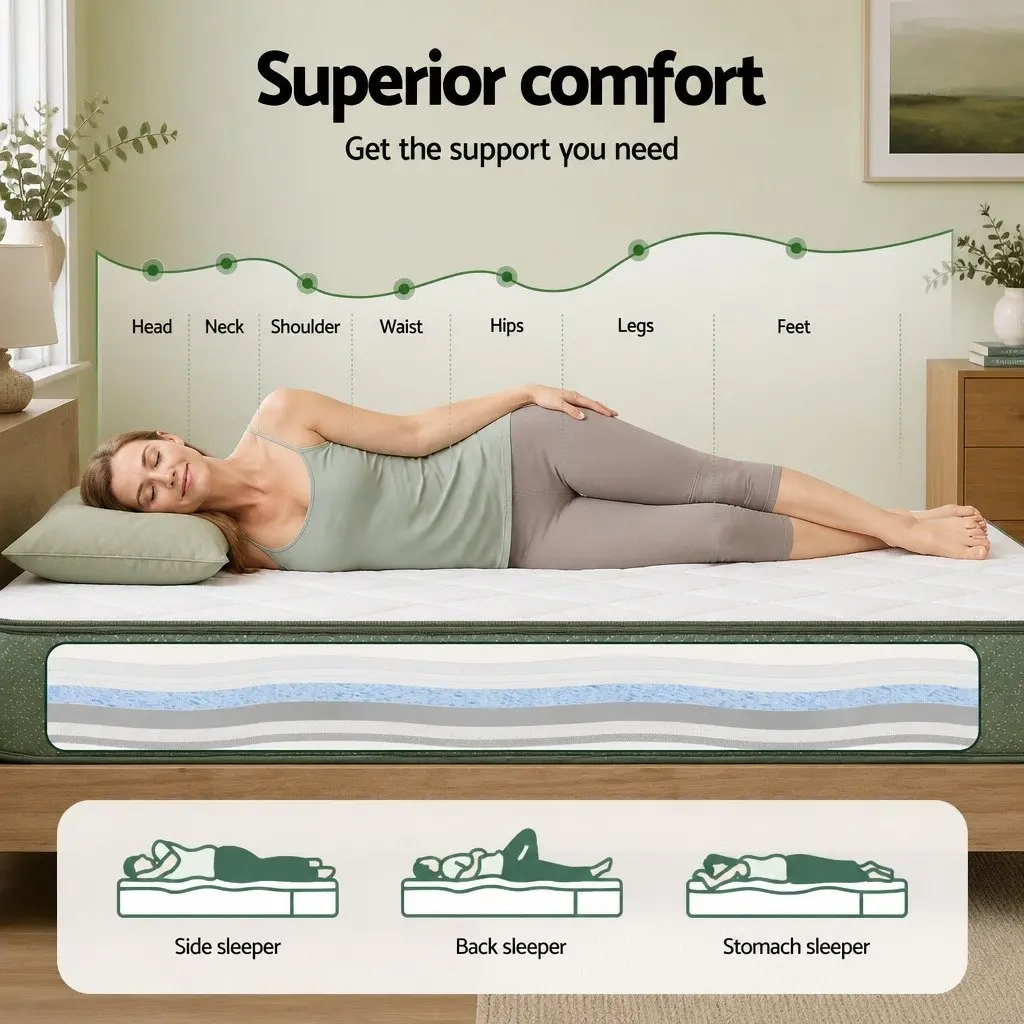 25cm Charcoal Memory Foam Mattress