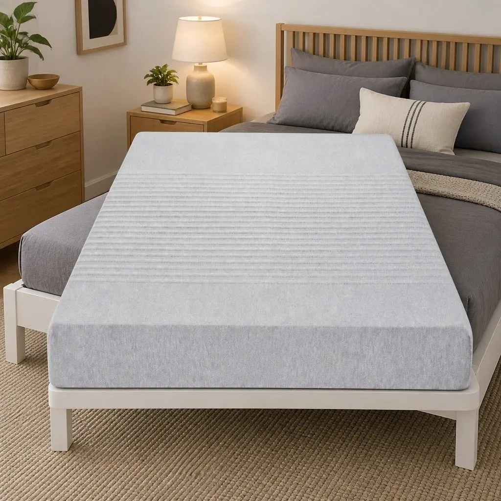 Single Memory Foam Mattress for Compact Sleeping Spaces 15cm Cool Gel 7-Zone Support Bamboo Cover Grey