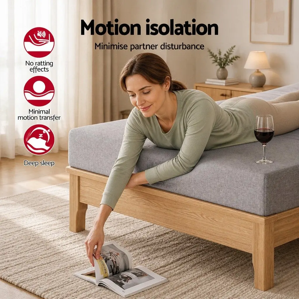 Single Memory Foam Mattress for Compact Sleeping Spaces 15cm Cool Gel 7-Zone Support Bamboo Cover Grey