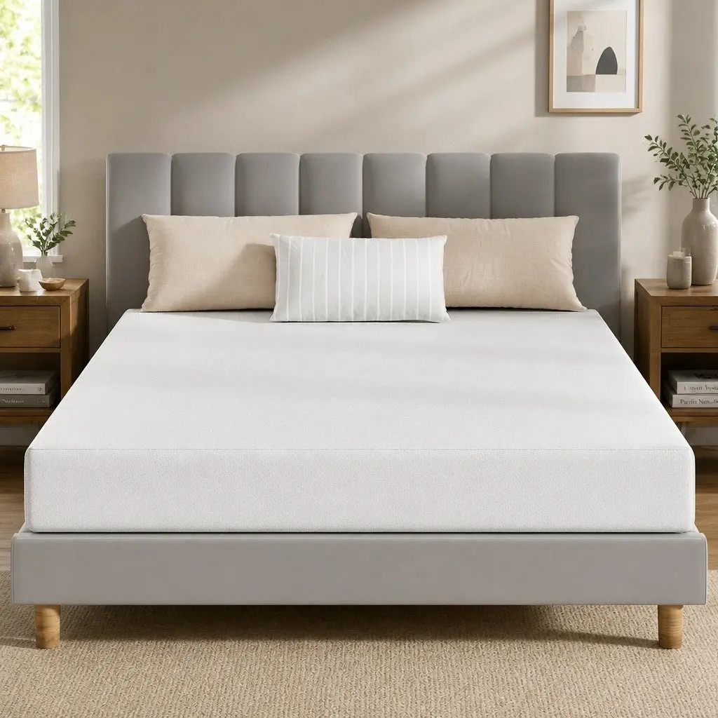 Queen Memory Foam Mattress 20cm Non-Spring Cooling Gel Green Tea Medium Firm