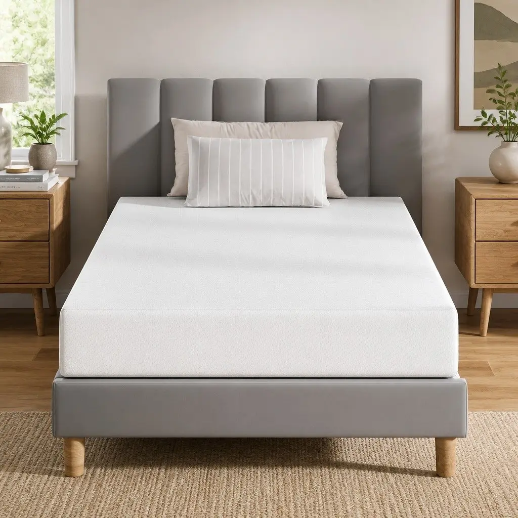 Single Memory Foam Mattress for Bedroom 20cm Non-Spring Medium-Firm Support Cooling Gel