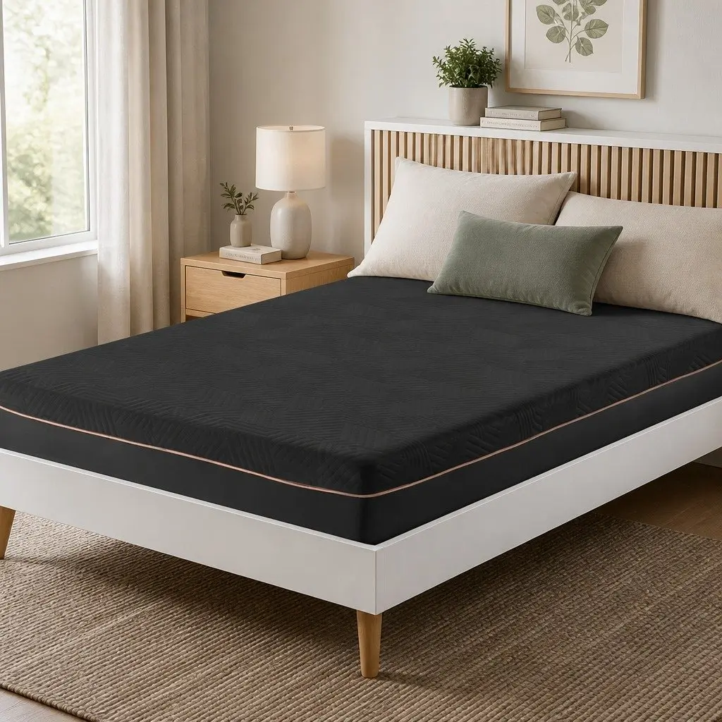 King Single Mattress for Bedroom 18cm Memory Foam Cooling Gel Green Tea Medium Firm