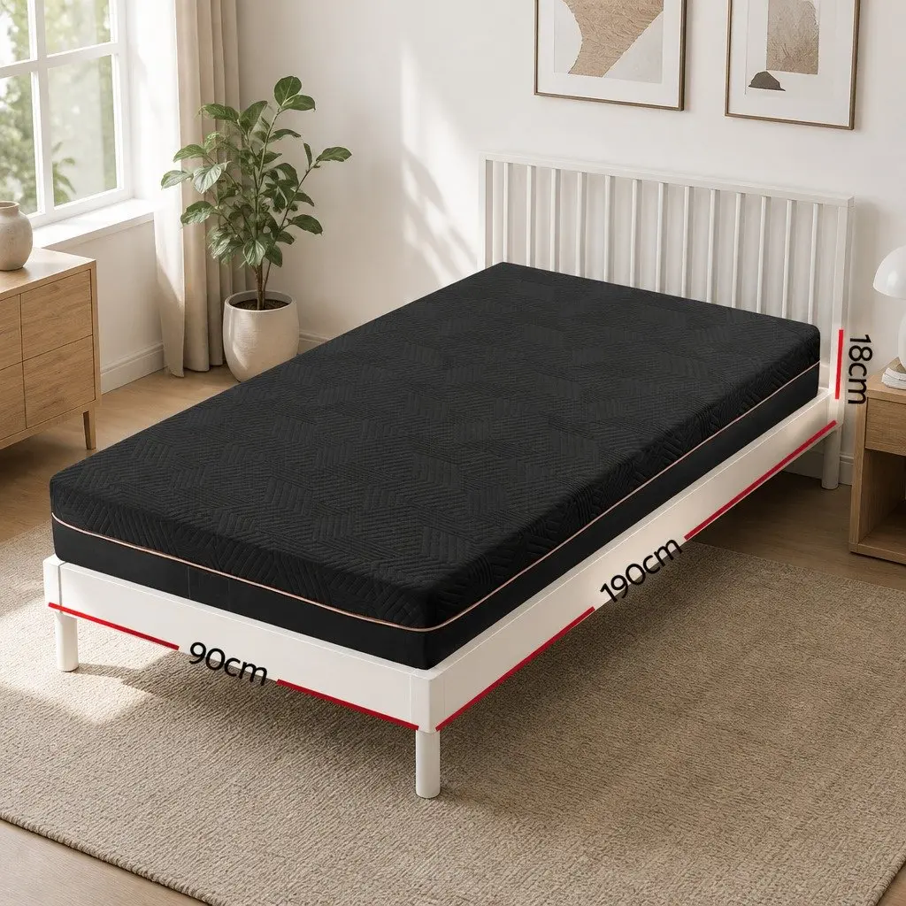 18cm Memory Foam Mattress Single Bed Sleeping Cool Gel Foam Non-Spring