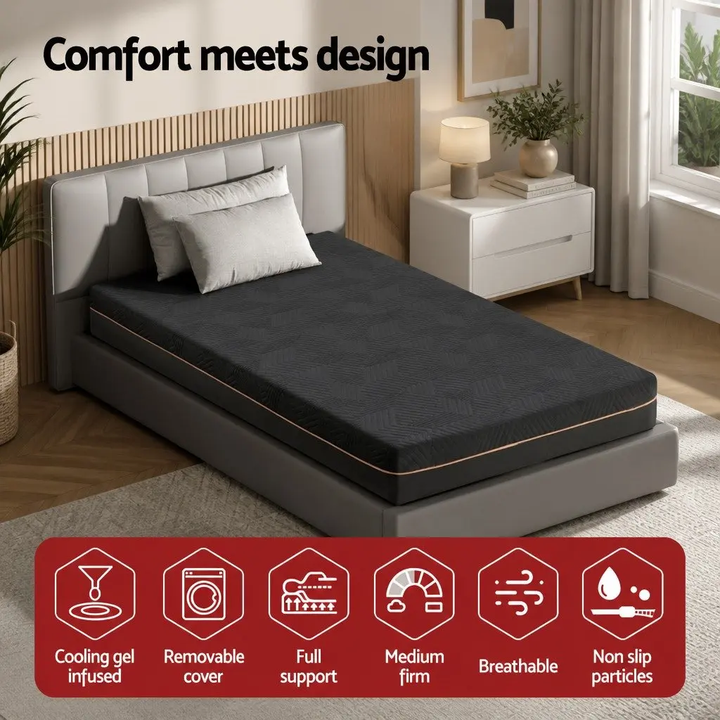 18cm Memory Foam Mattress Single Bed Sleeping Cool Gel Foam Non-Spring