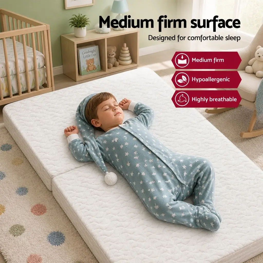Foldable Cot Mattress with Memory Foam