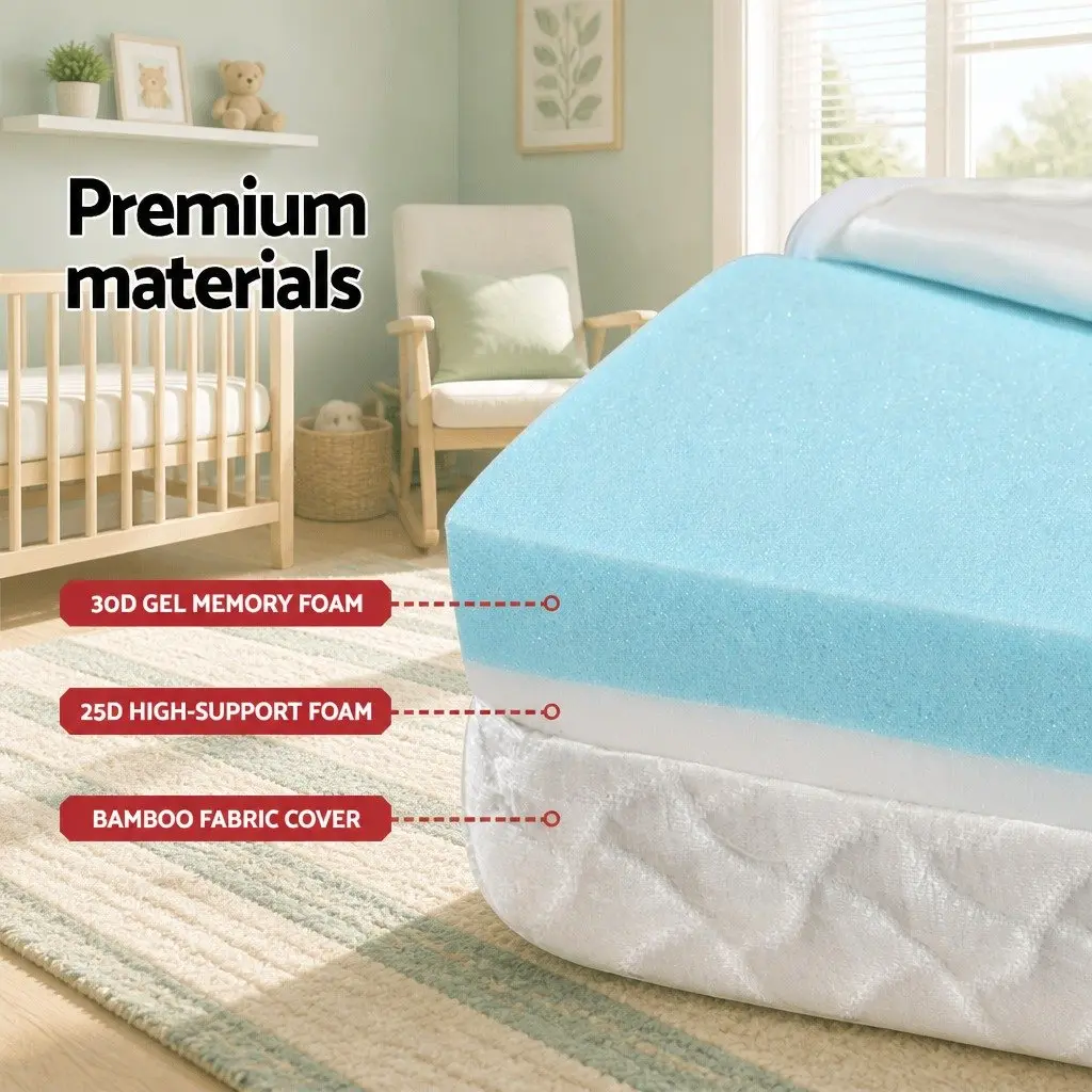 Foldable Cot Mattress with Memory Foam