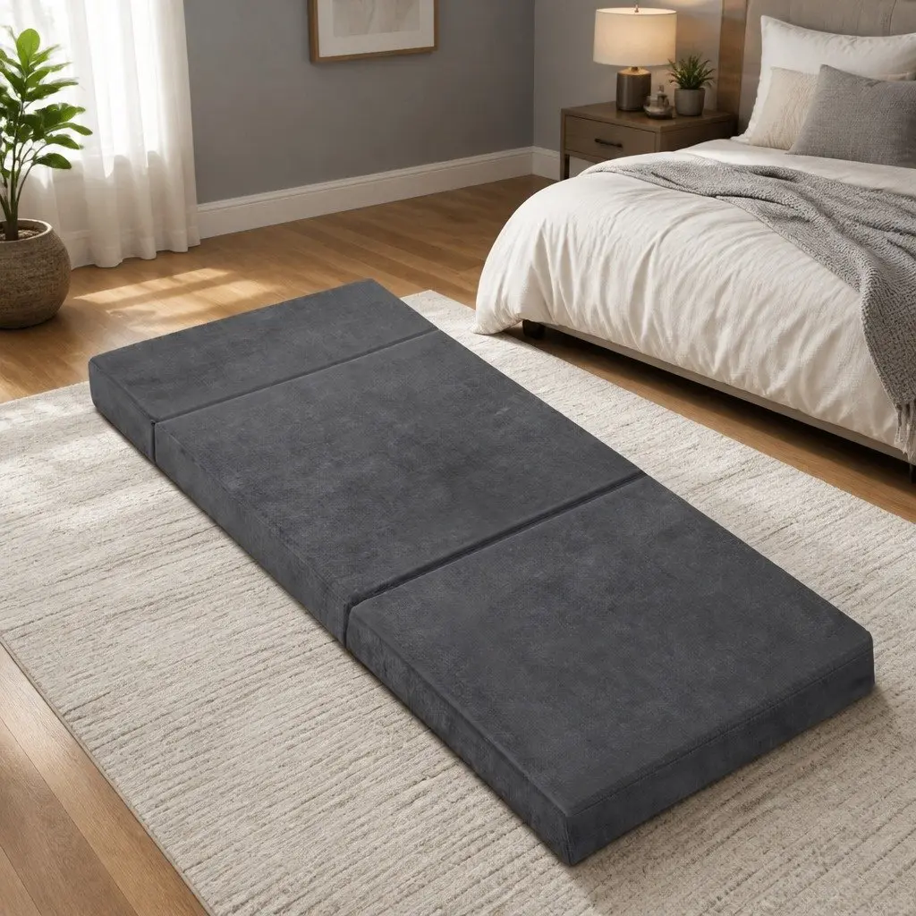 Grey Foldable Foam Mattress