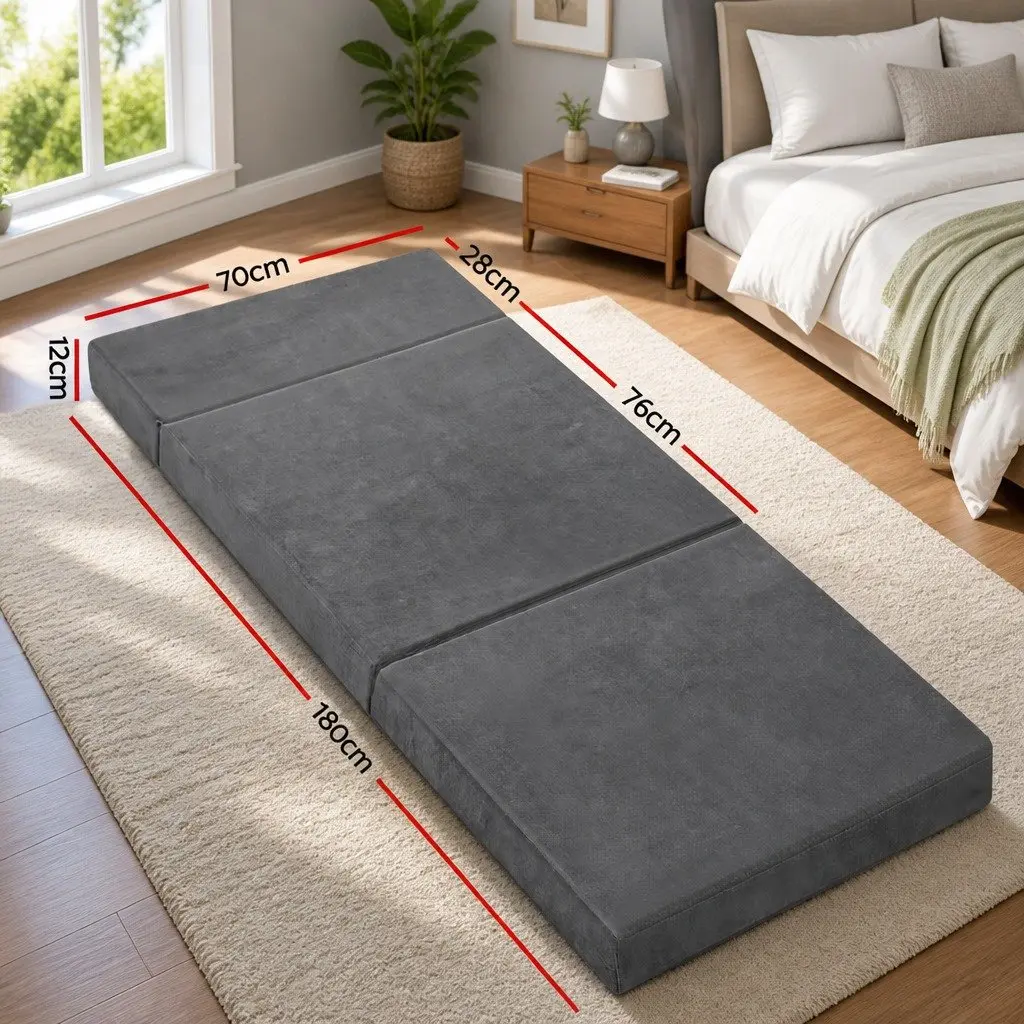 Grey Foldable Foam Mattress