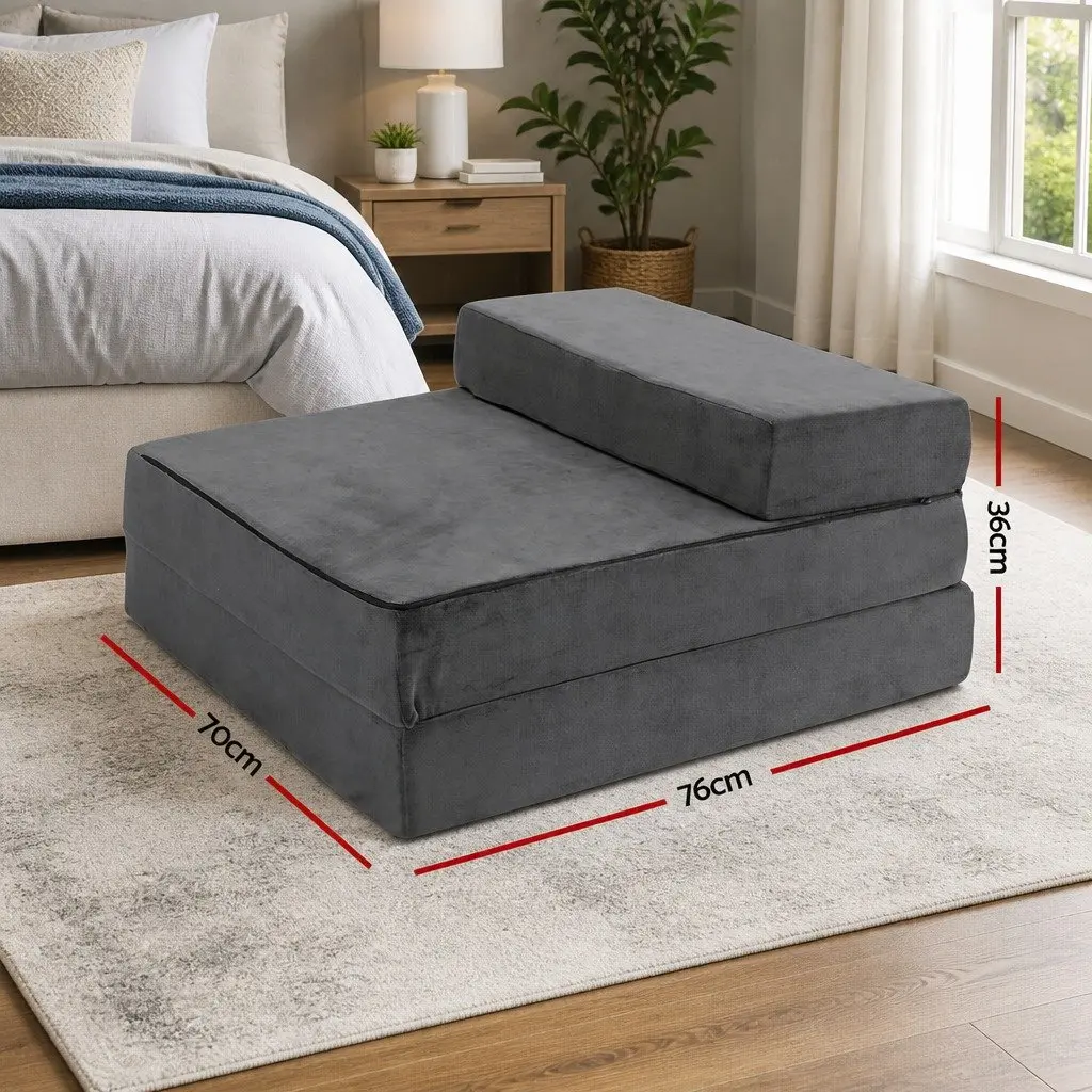 Grey Foldable Foam Mattress