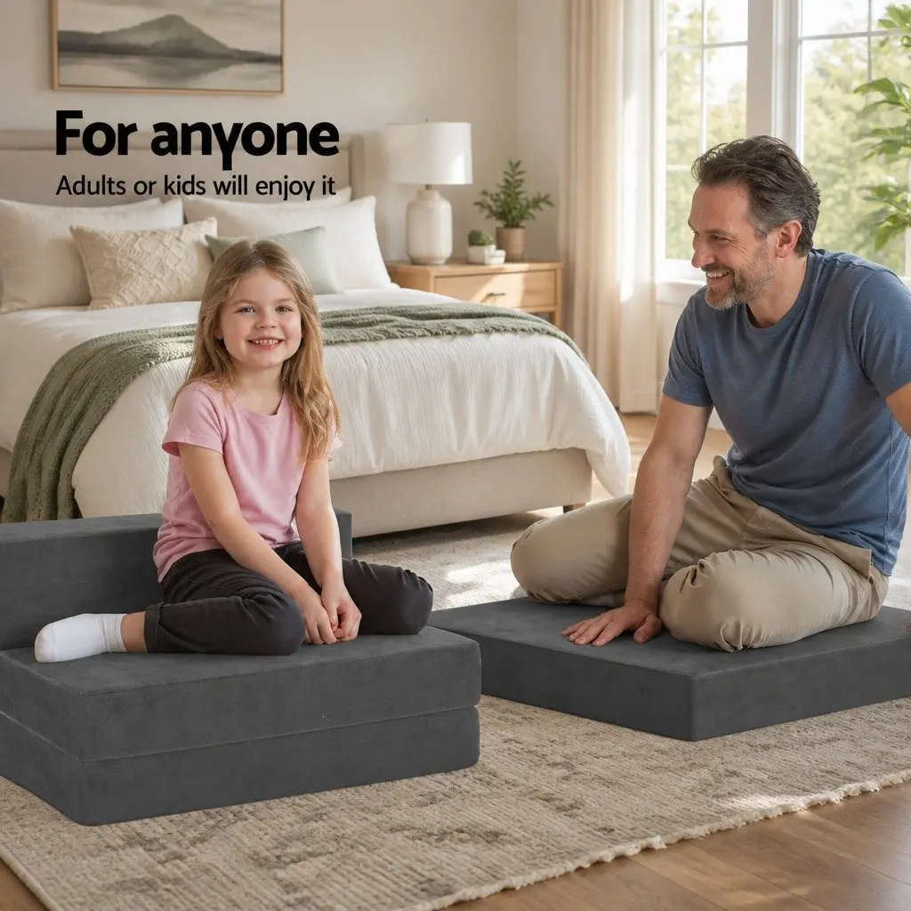 Grey Foldable Foam Mattress