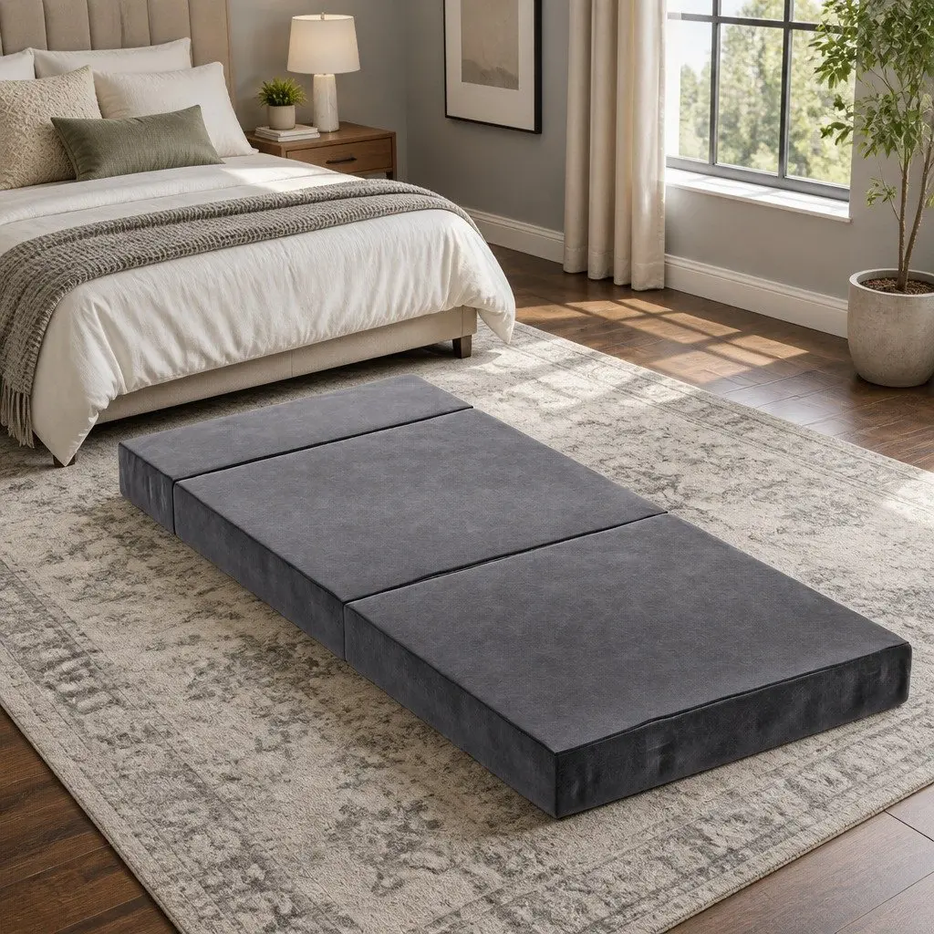 Grey Foldable Foam Mattress