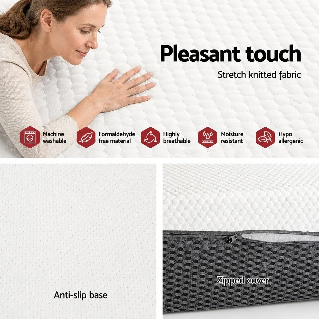 Cool Gel Memory Foam Mattress Double Queen Size Medium Firm Non Spring Bed with Removable Cover for Pressure Relief and Comfort