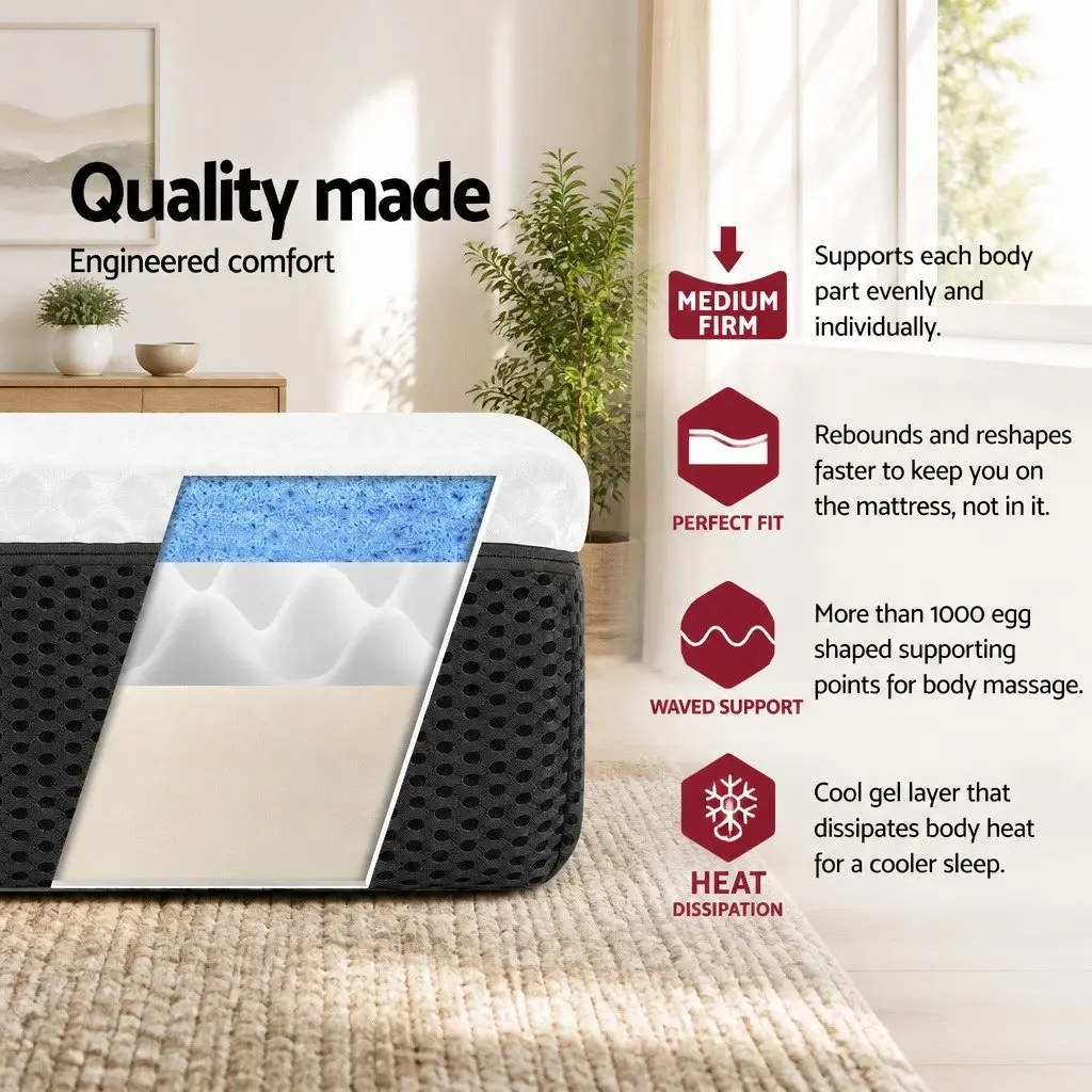 Queen Memory Foam Mattress 21cm with Gel