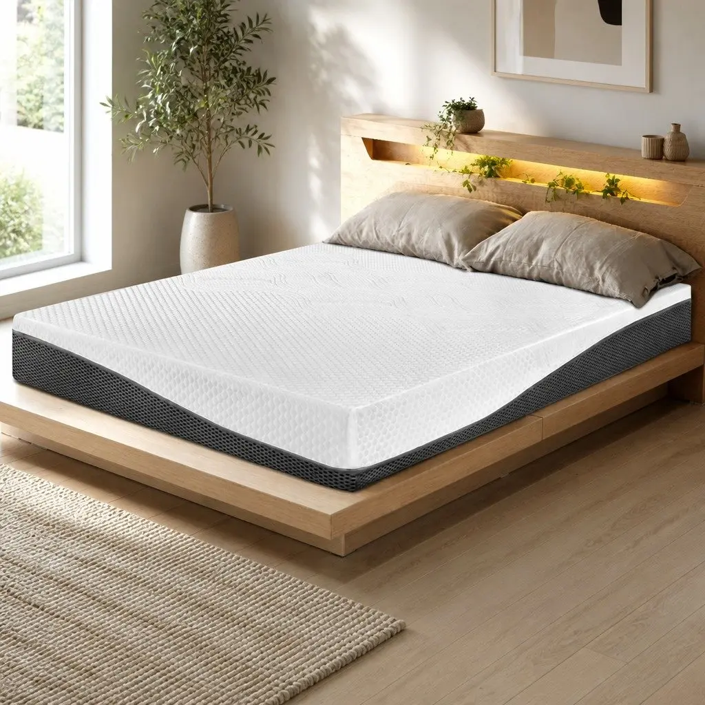 Single Mattress 21cm Cool Gel Memory Foam Medium Firm Pressure Relief Support White