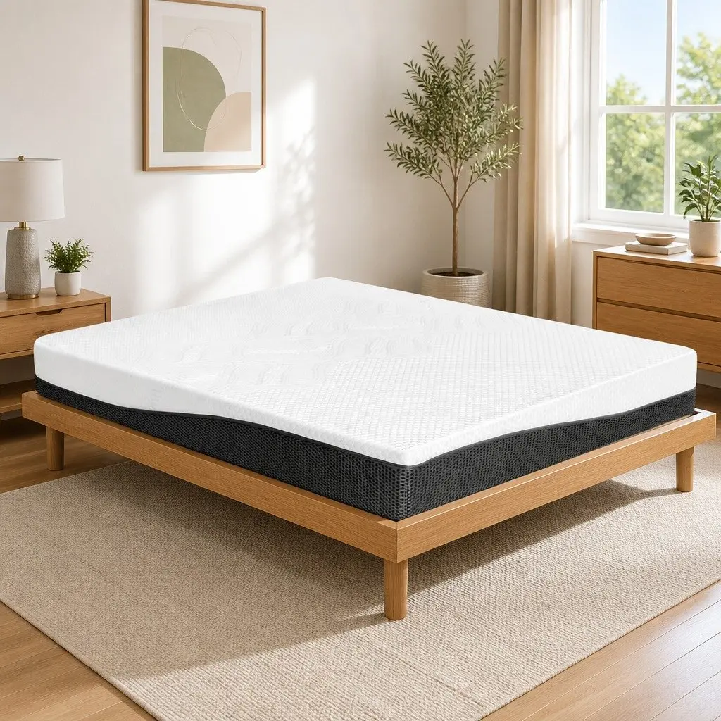 Single Mattress 21cm Cool Gel Memory Foam Medium Firm Pressure Relief Support White