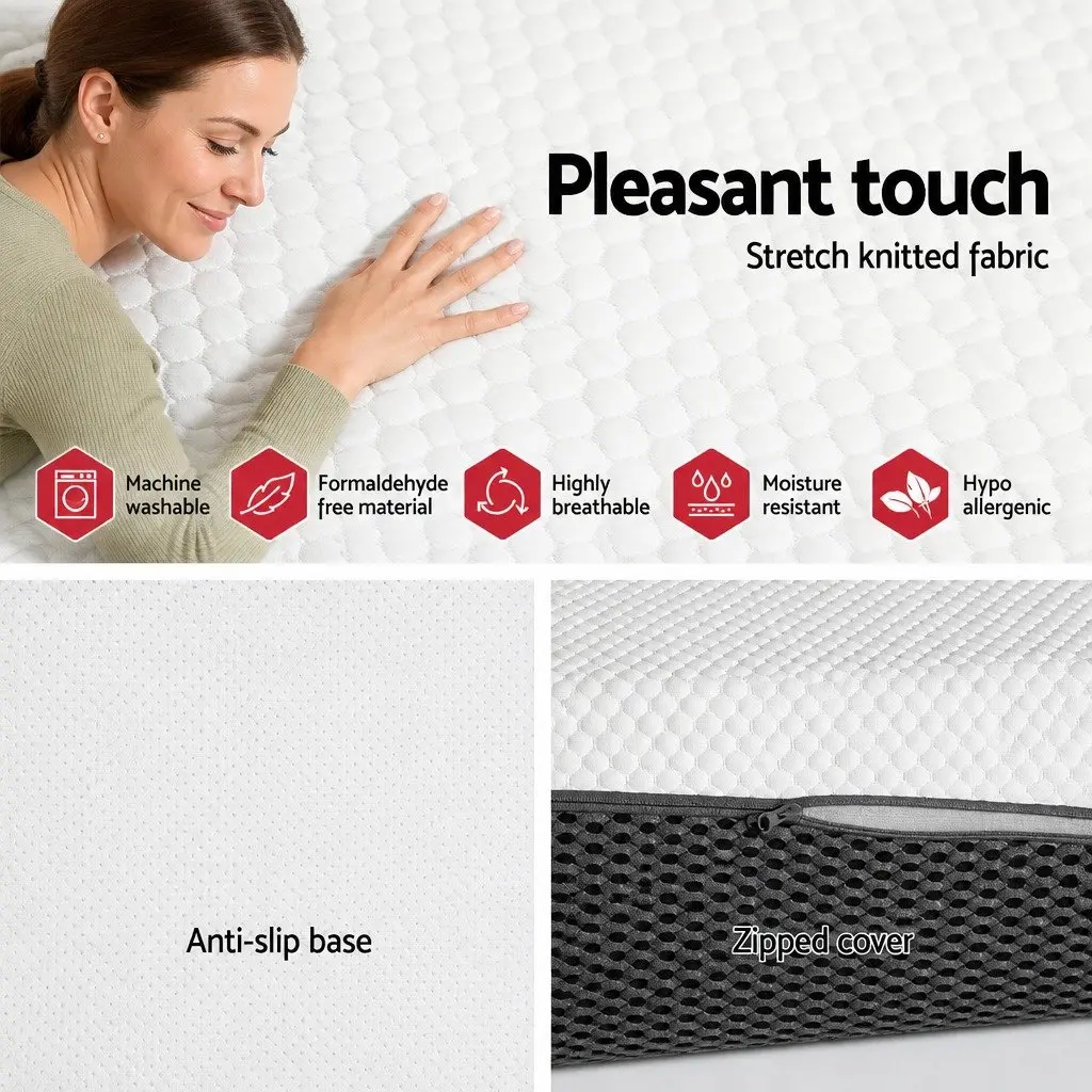 Single Mattress 21cm Cool Gel Memory Foam Medium Firm Pressure Relief Support White