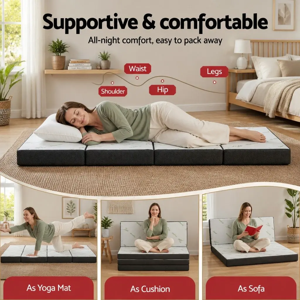 Foldable Foam Mattress Queen Size for Guest Bedding Sofa and Chair