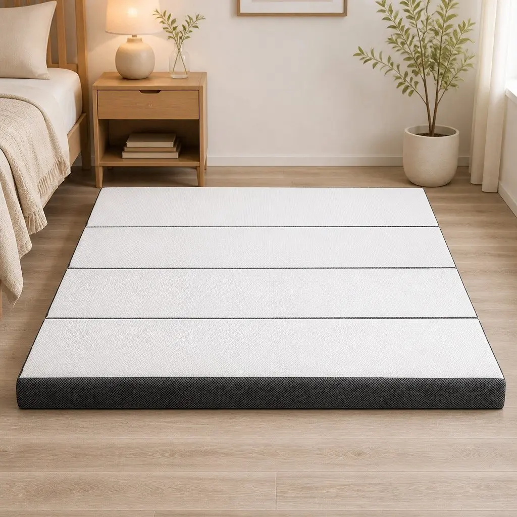 Foldable Foam Mattress Queen Size for Sleeping Lounging Storage