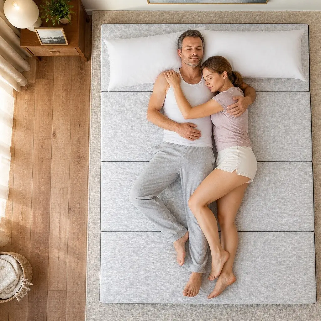 Foldable Foam Mattress Queen Size for Sleeping Lounging Storage