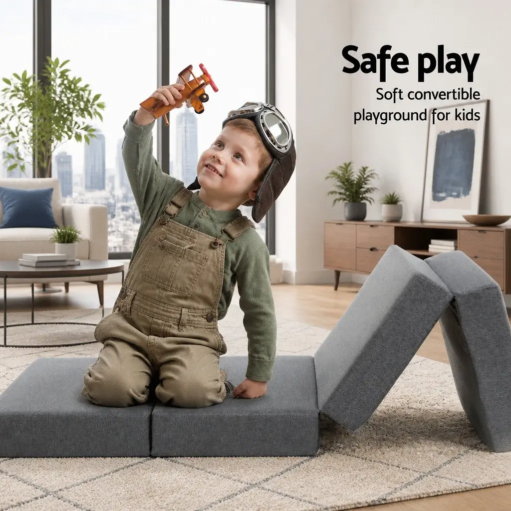 Foldable Foam Mattress Couch Bed Grey 180cm x 70cm