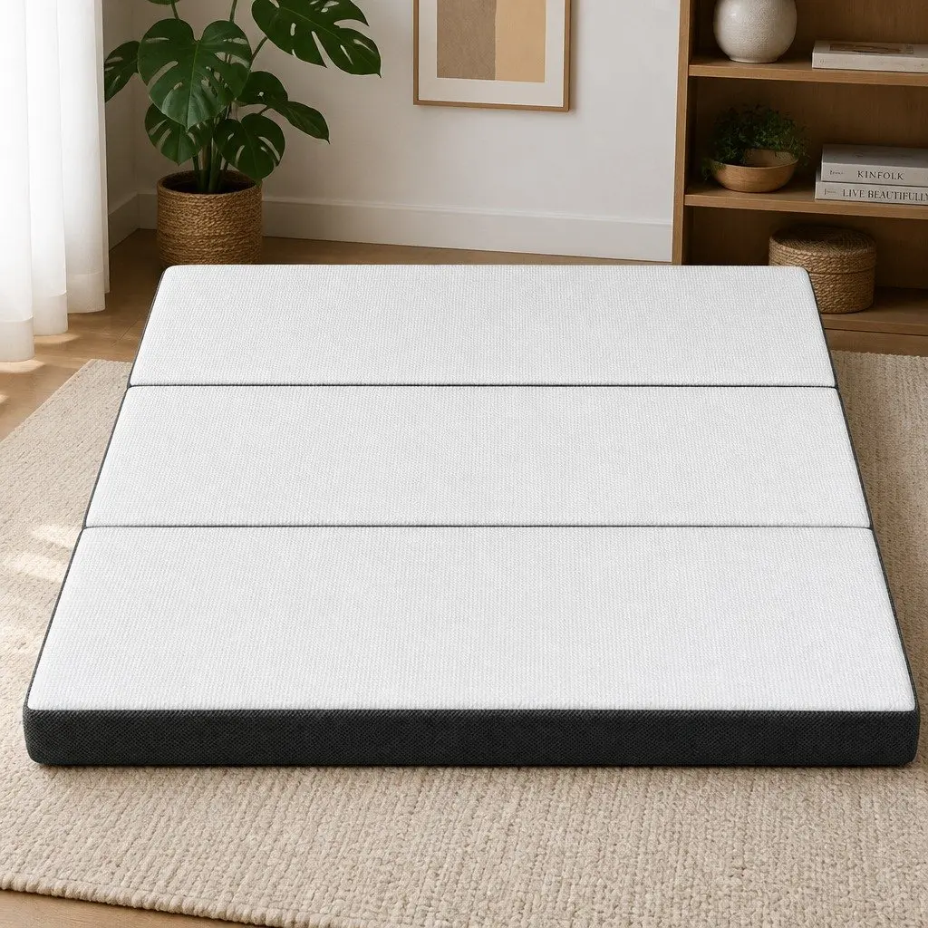 Foldable 3-Fold Queen Mattress for Various Uses
